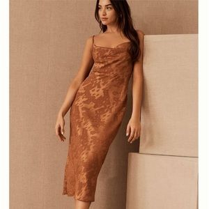 Hutch BHLDN Kinsey midi dress- Rust